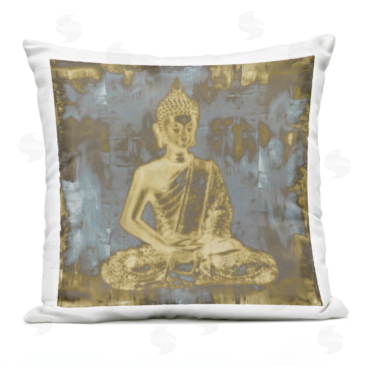 Tom Bray Muted Earthy Buddha Abstract Outdoor Quick-Dry Polyester Printed Throw Pillow