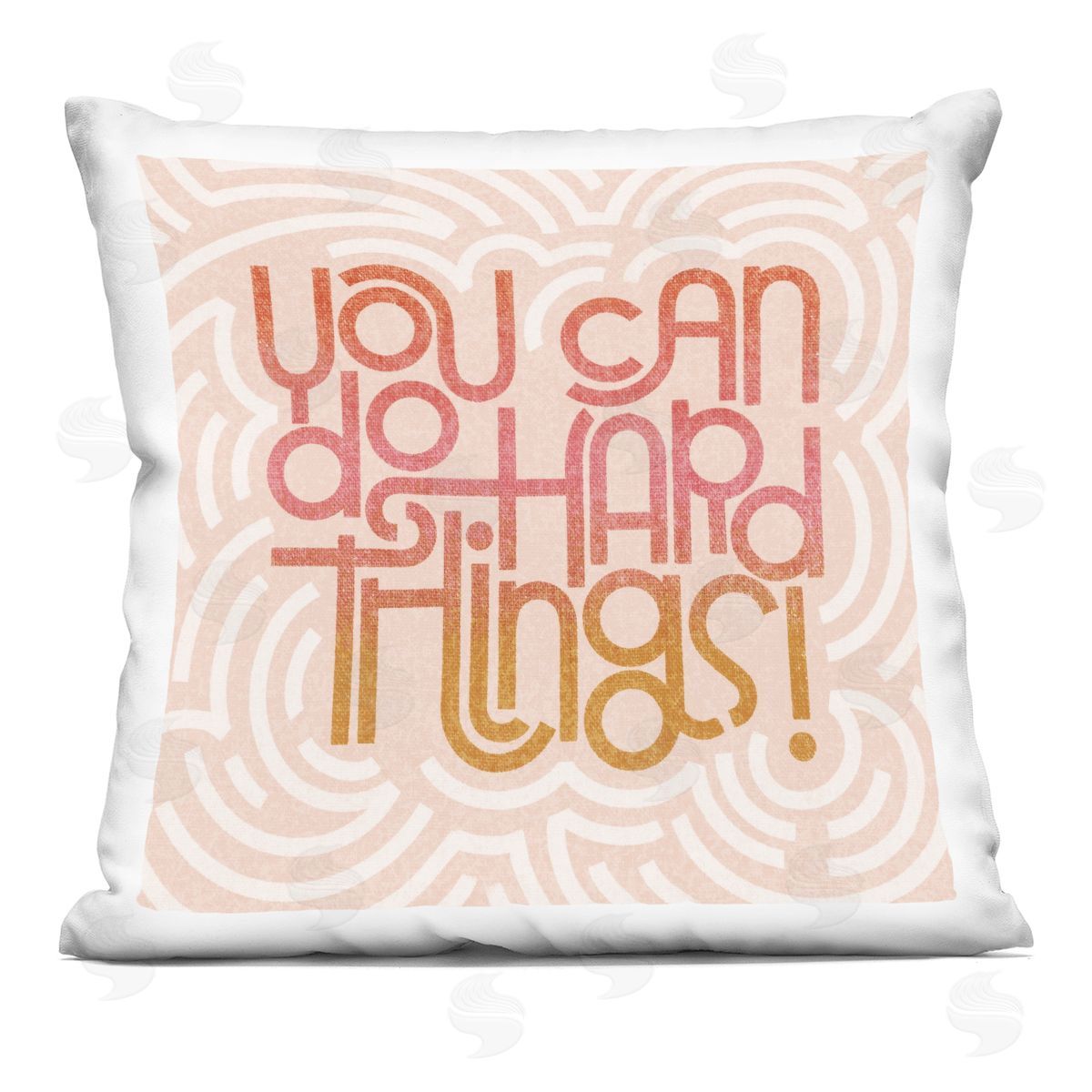 Sarah Hickman Pastel You Can Do Hard Things Printed Plush Polyester Throw Pillow