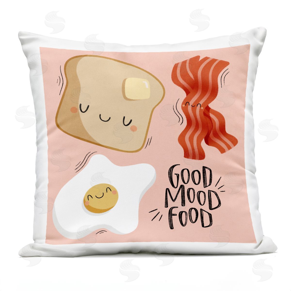 Sarah Hickman Good Mood Food Breakfast Outdoor Quick-Dry Polyester Printed Throw Pillow