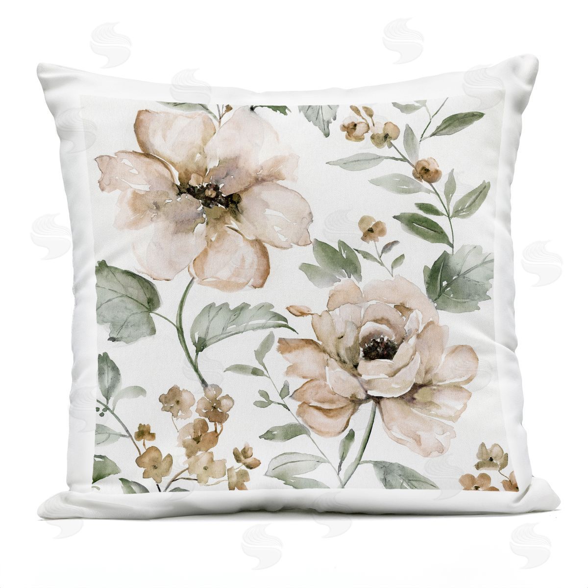Nan Dainty Blooming Florals Outdoor Quick-Dry Polyester Printed Throw Pillow