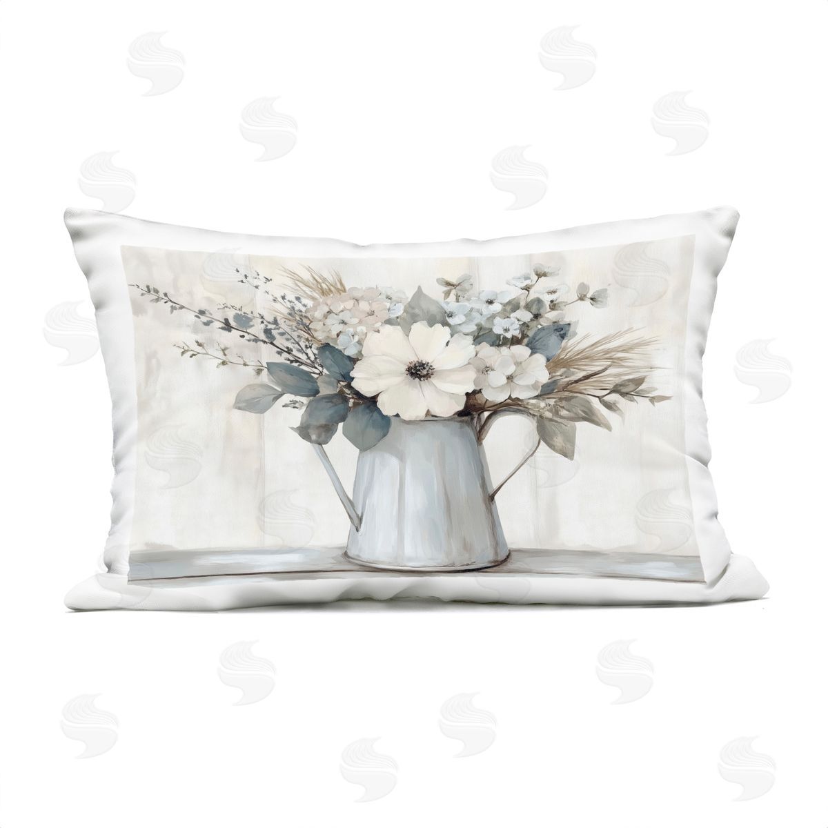 Annabelle Hall Assorted Country Bulbs Bouquet Plush Polyester Art Print Pillow