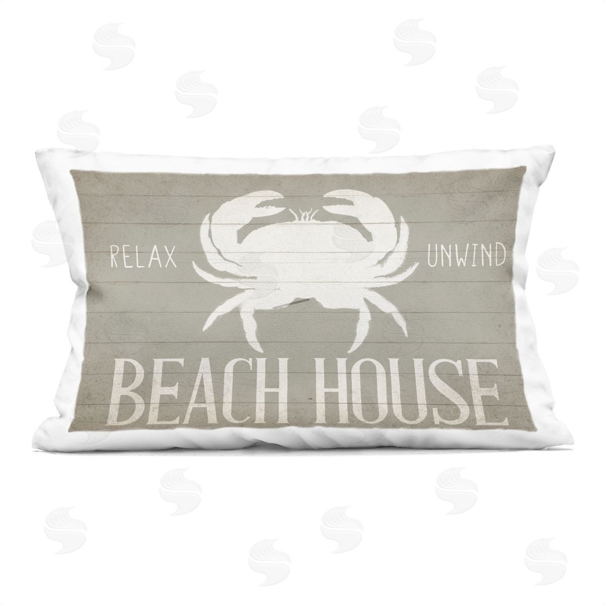 Kim Allen Relax Unwind Beach House Plush Polyester Art Print Pillow