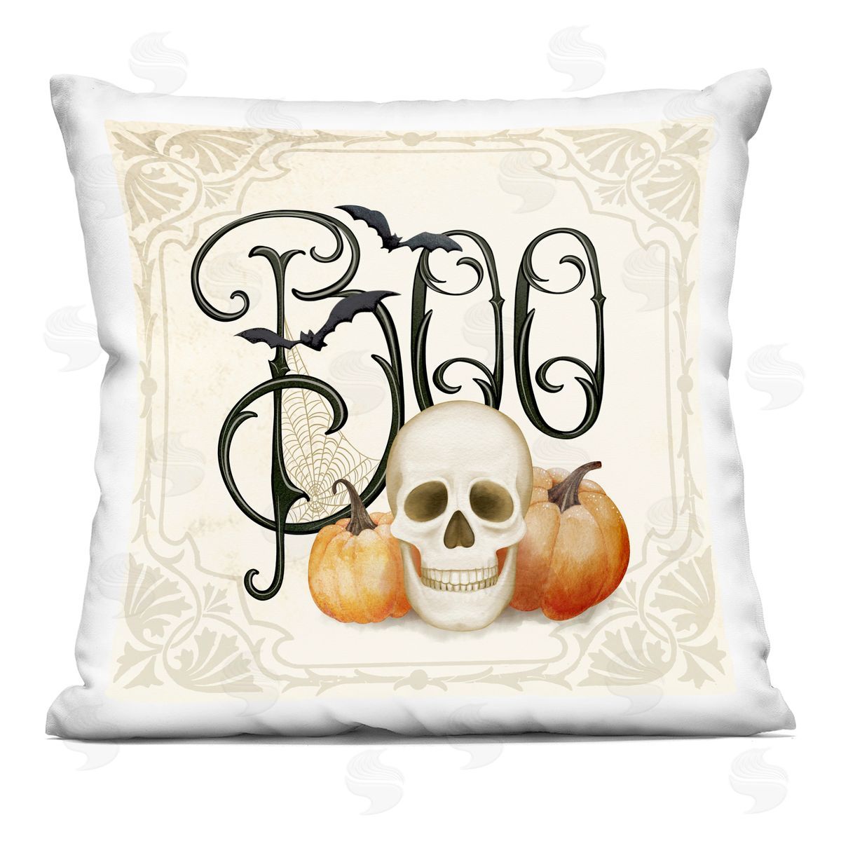 Nicole Tamarin Something Wicked Boo Plush Polyester Art Print Pillow
