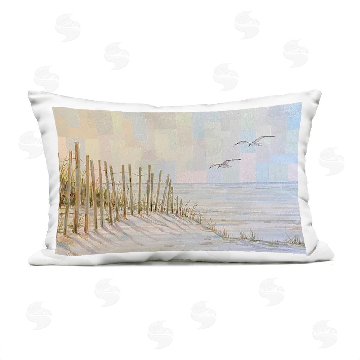 Linda Sperruzzi Tranquil Dunes Modern Coast Plush Polyester Art Print Pillow