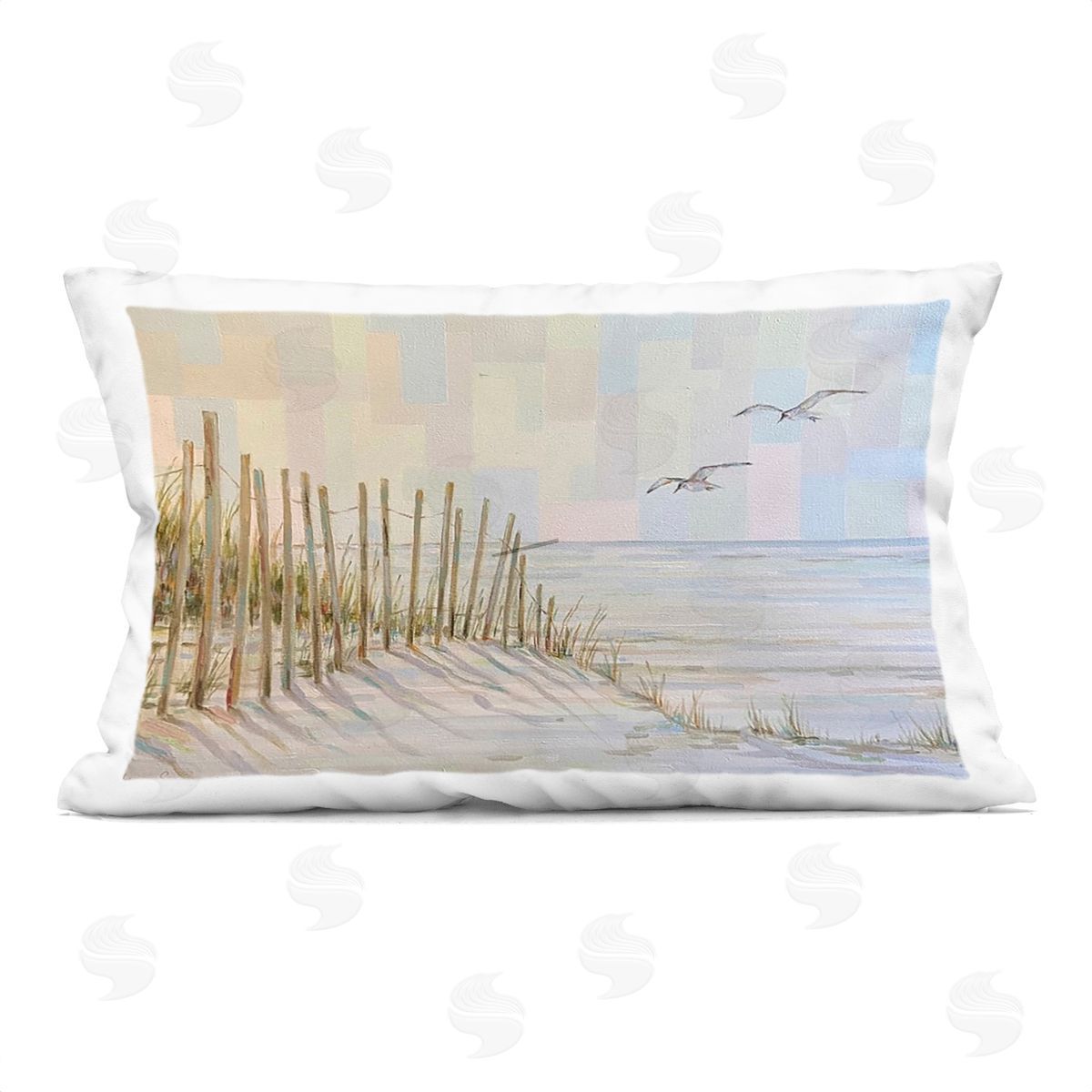 Linda Sperruzzi Tranquil Dunes Modern Coast Plush Polyester Art Print Pillow