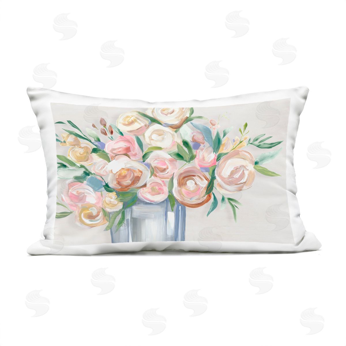 Hannah Dawson Blissful Blooms in Vase Plush Polyester Art Print Pillow