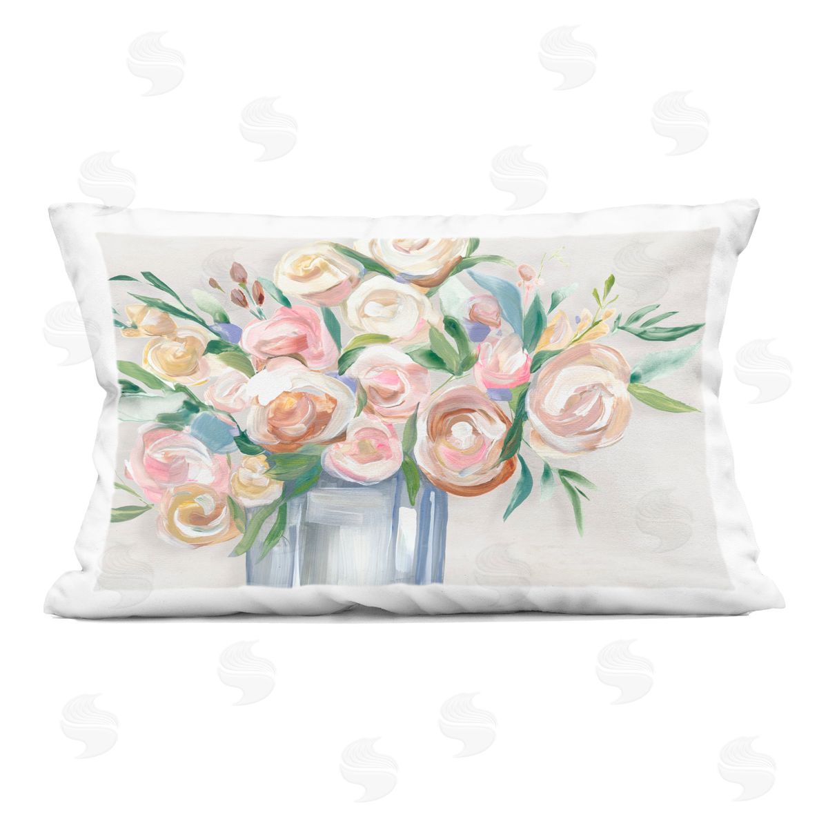 Hannah Dawson Blissful Blooms in Vase Plush Polyester Art Print Pillow