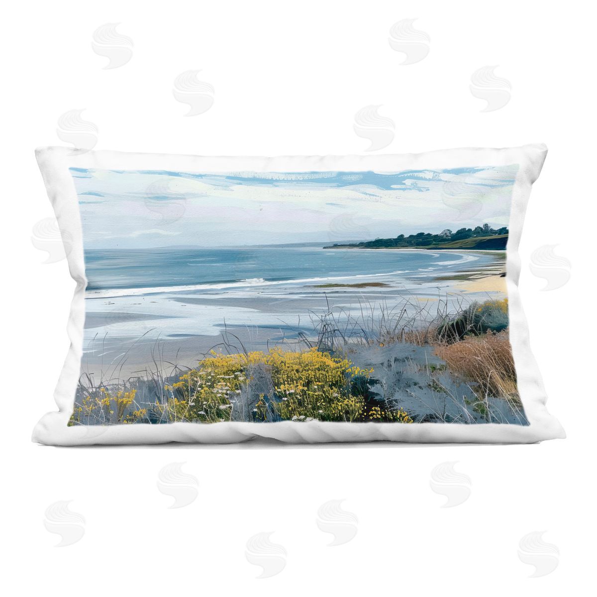 Irena Orlov Reflections Of Blue Plush Polyester Art Print Pillow