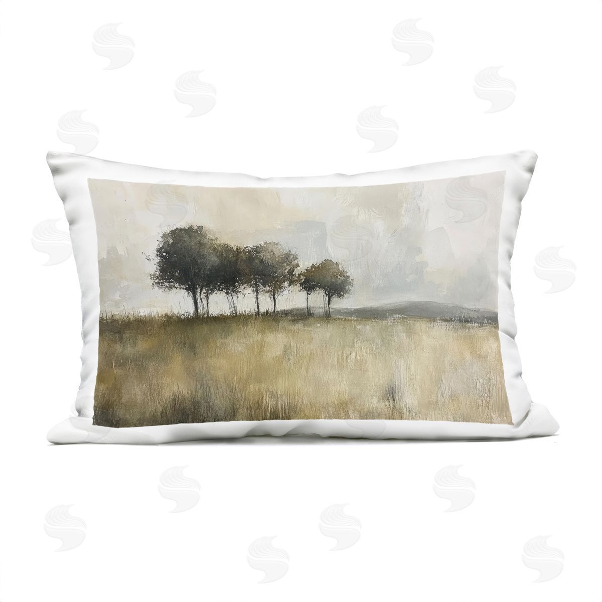 Mona Grace Earthy Woodland Trees Plush Polyester Art Print Pillow