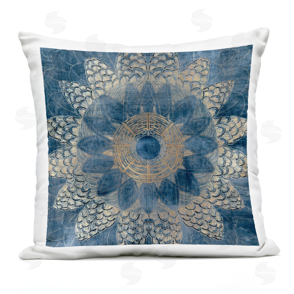 Jacob Q Bohemian Waves Mandala Plush Polyester Art Print Pillow