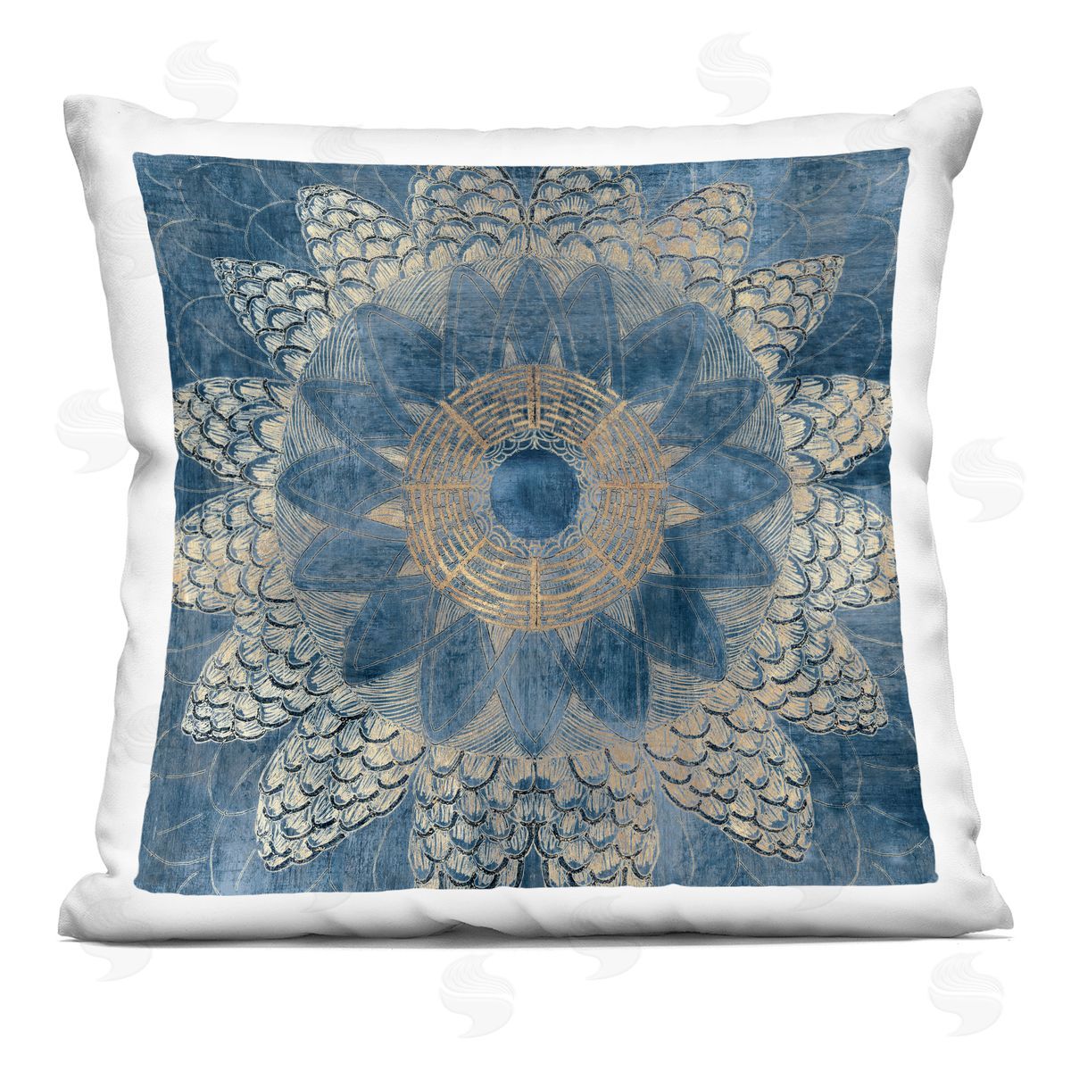 Jacob Q Bohemian Waves Mandala Plush Polyester Art Print Pillow
