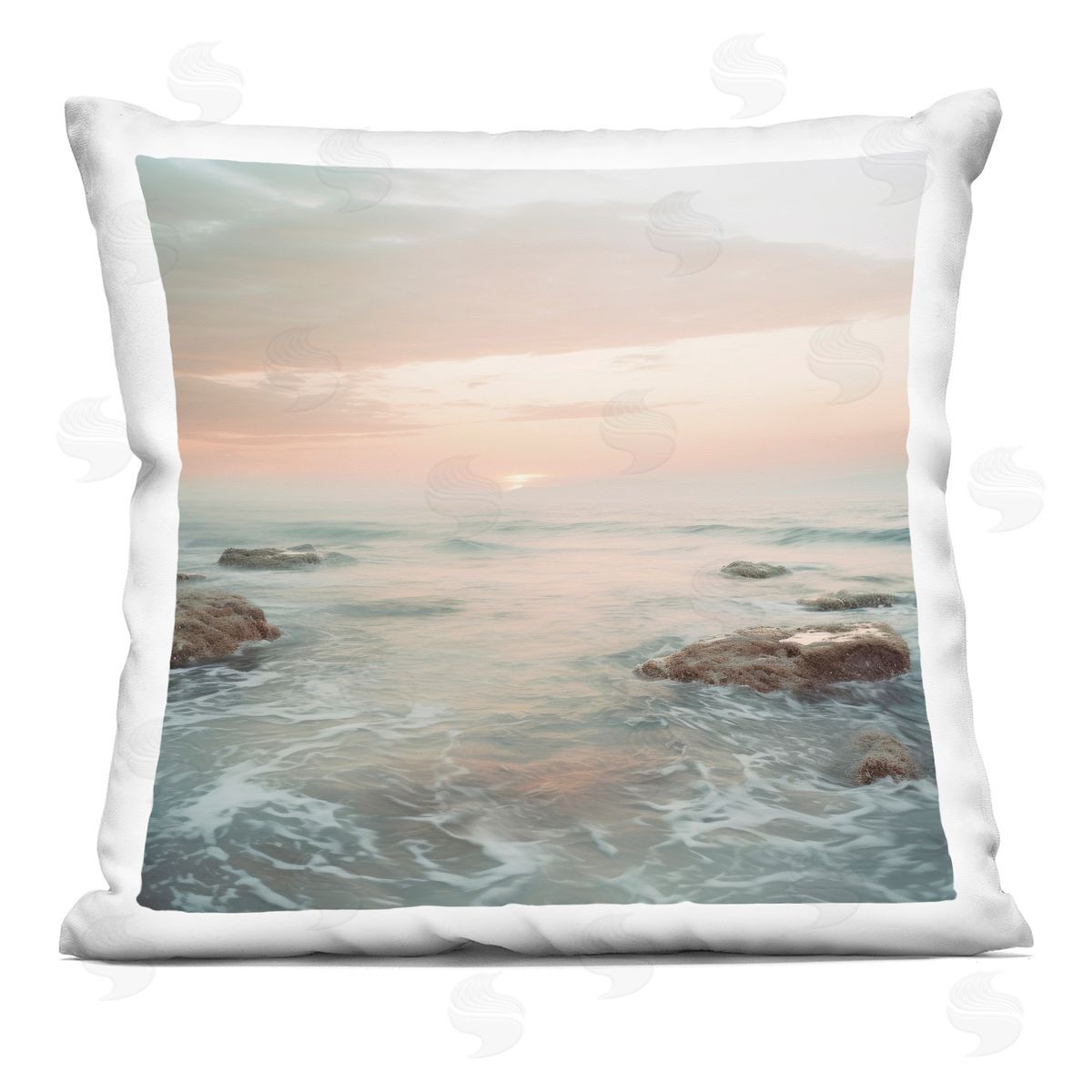 Lazar Studio Seabreeze Sunset Melodies Plush Polyester Art Print Pillow