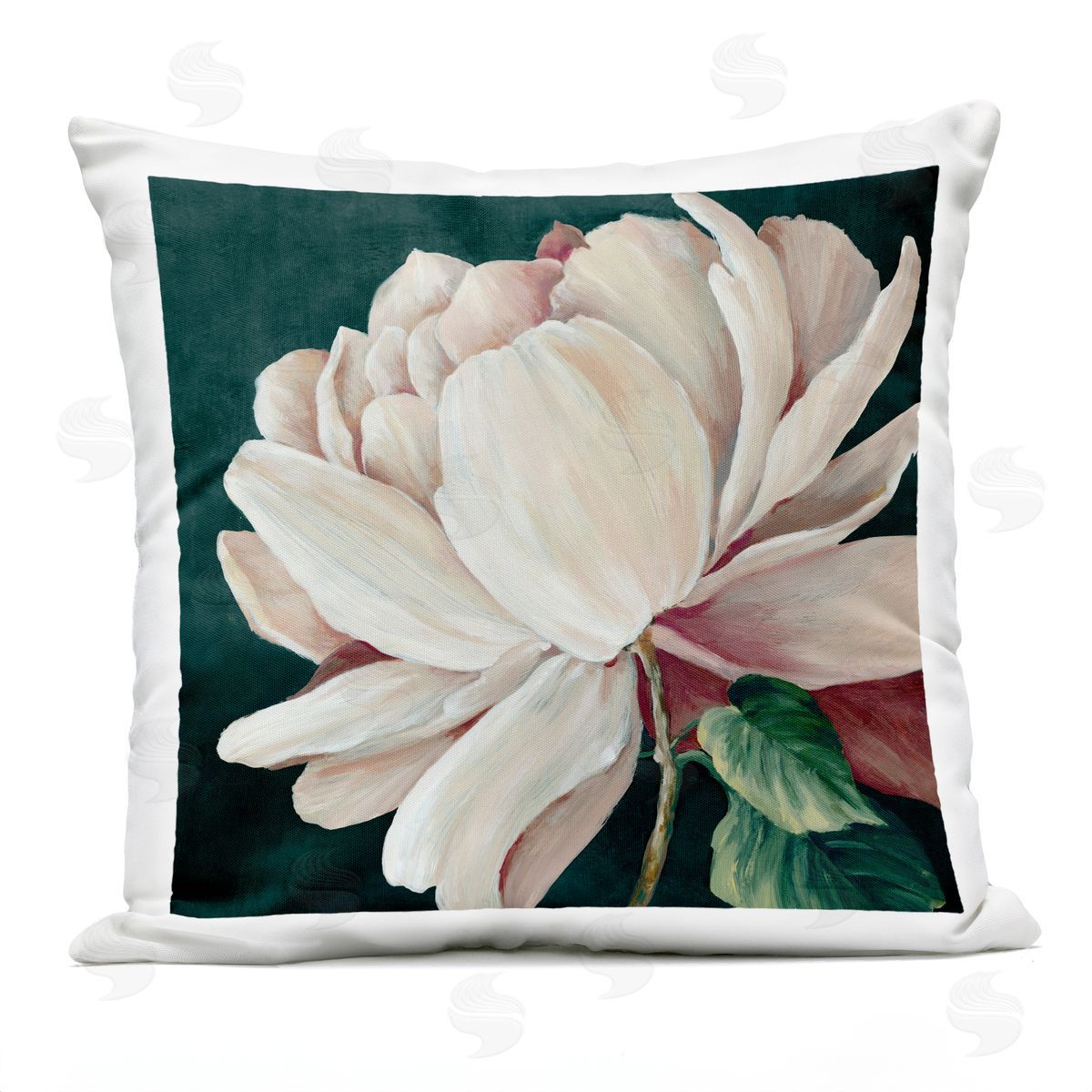Alex Black Heart Of The Bloom Plush Polyester Art Print Pillow