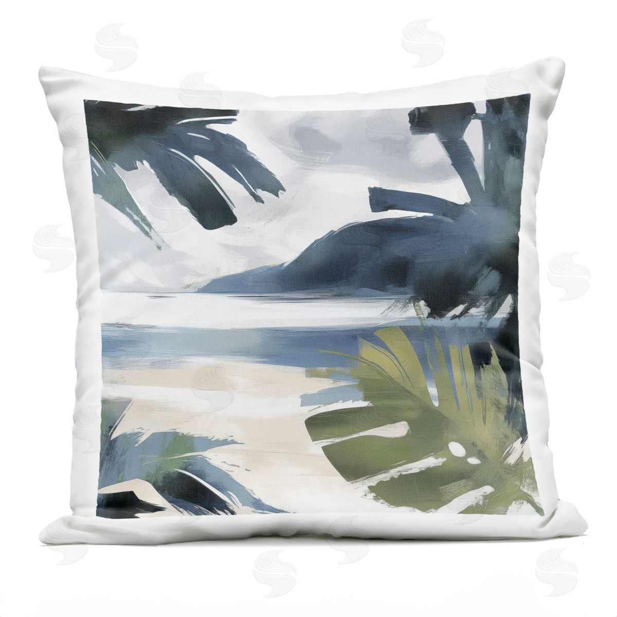 Elara Yasna Beachy Tropical Vibes Plush Polyester Art Print Pillow