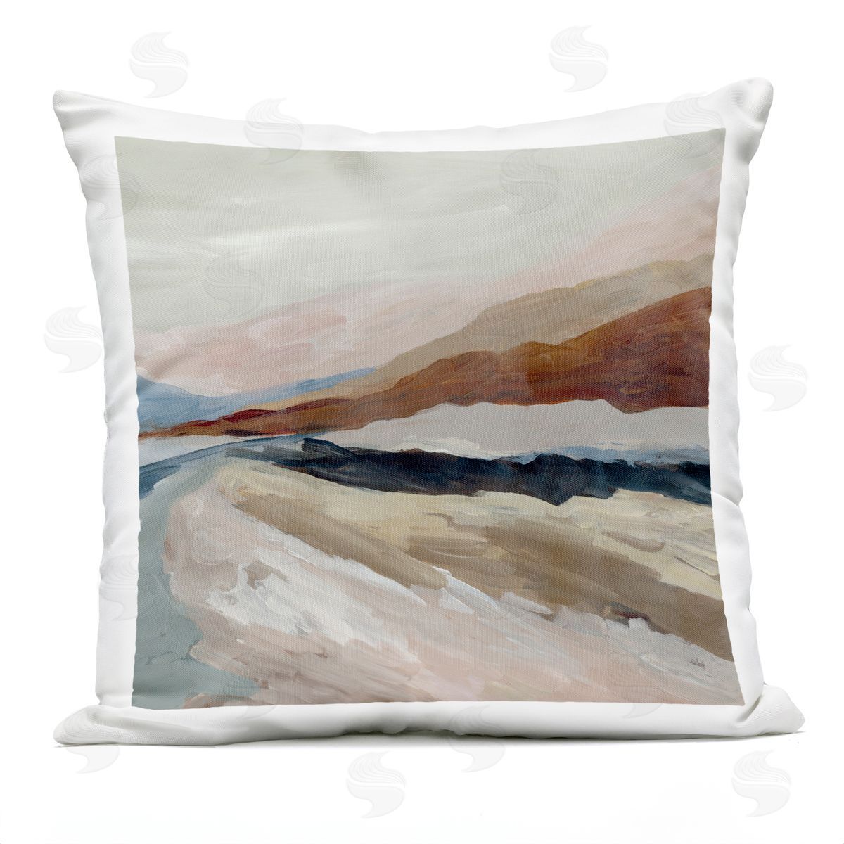Jacob Q Shadows Of Dusk Landscape Plush Polyester Art Print Pillow