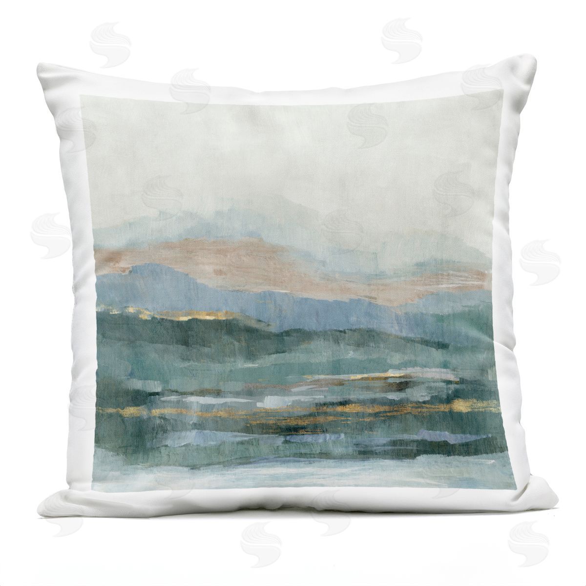 Jacob Q Seaside Summits Landscape Plush Polyester Art Print Pillow