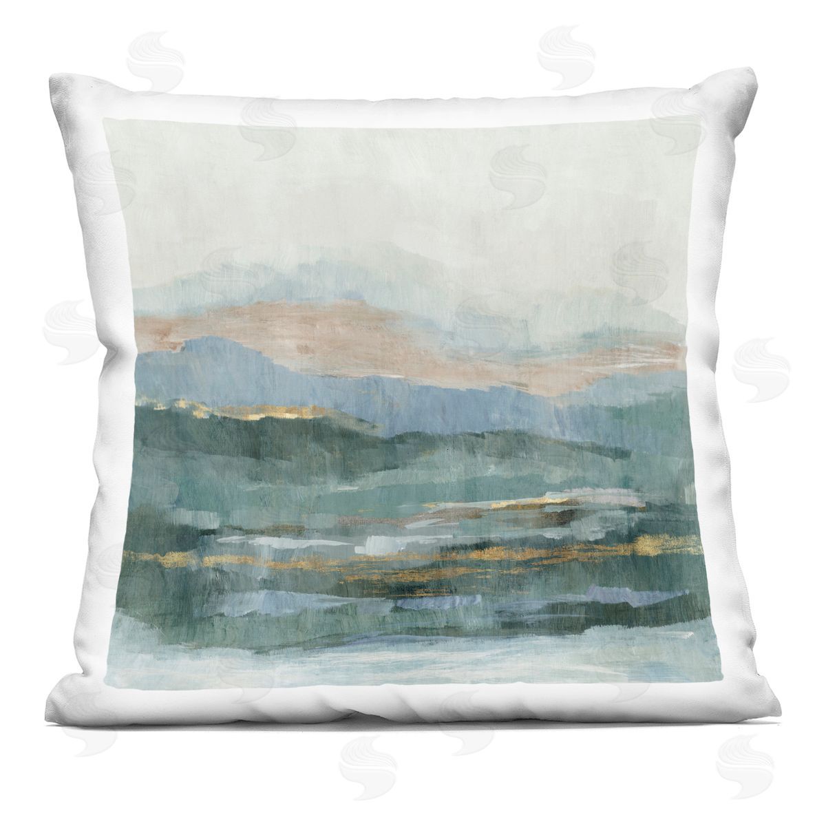 Jacob Q Seaside Summits Landscape Plush Polyester Art Print Pillow