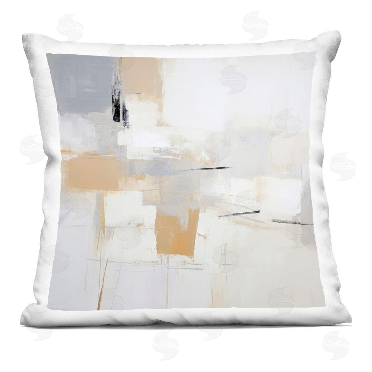 Irena Orlov Yellow Abstract Visionaries Plush Polyester Art Print Pillow