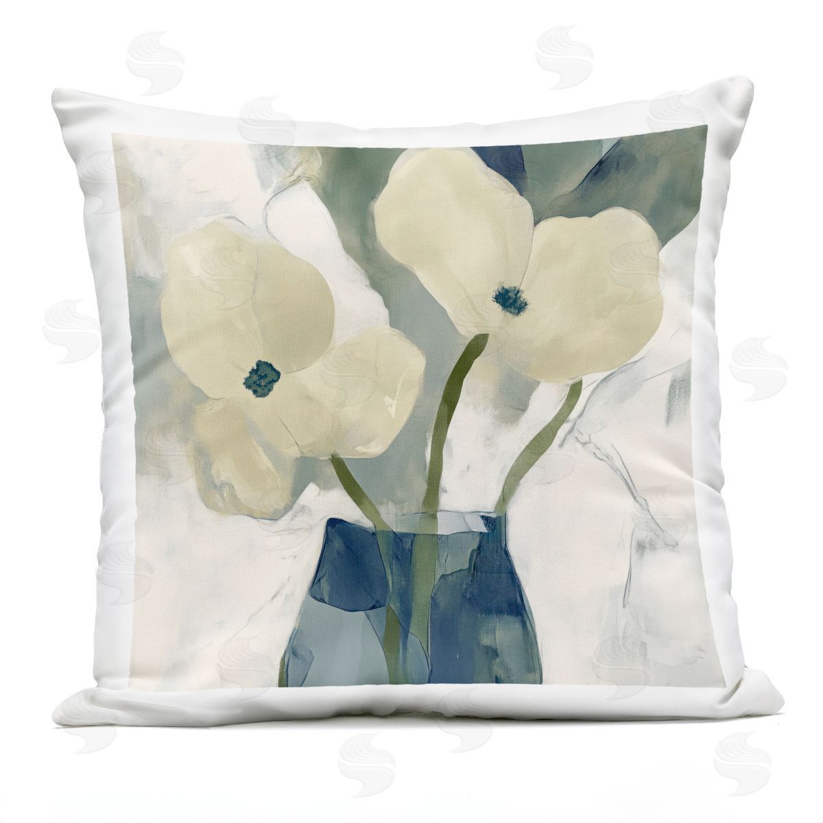 Elara Yasna Simple Yellow Petals Plush Polyester Art Print Pillow