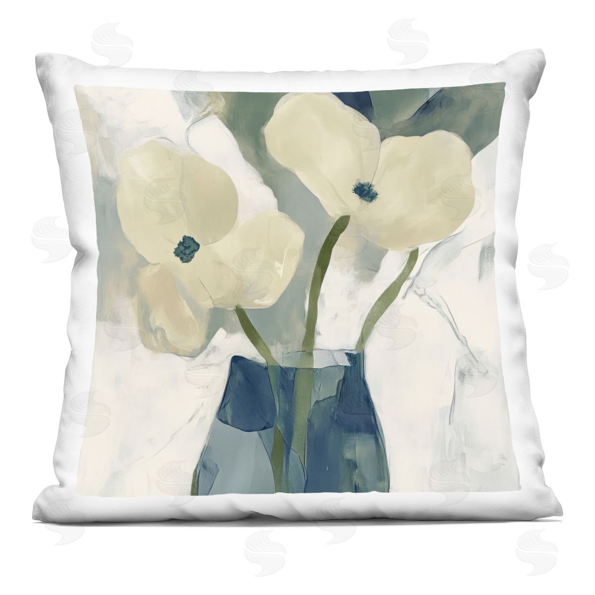 Elara Yasna Simple Yellow Petals Plush Polyester Art Print Pillow