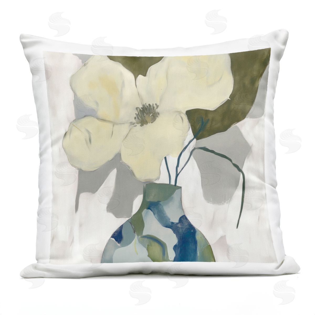 Elara Yasna Boho Modern Petals Plush Polyester Art Print Pillow