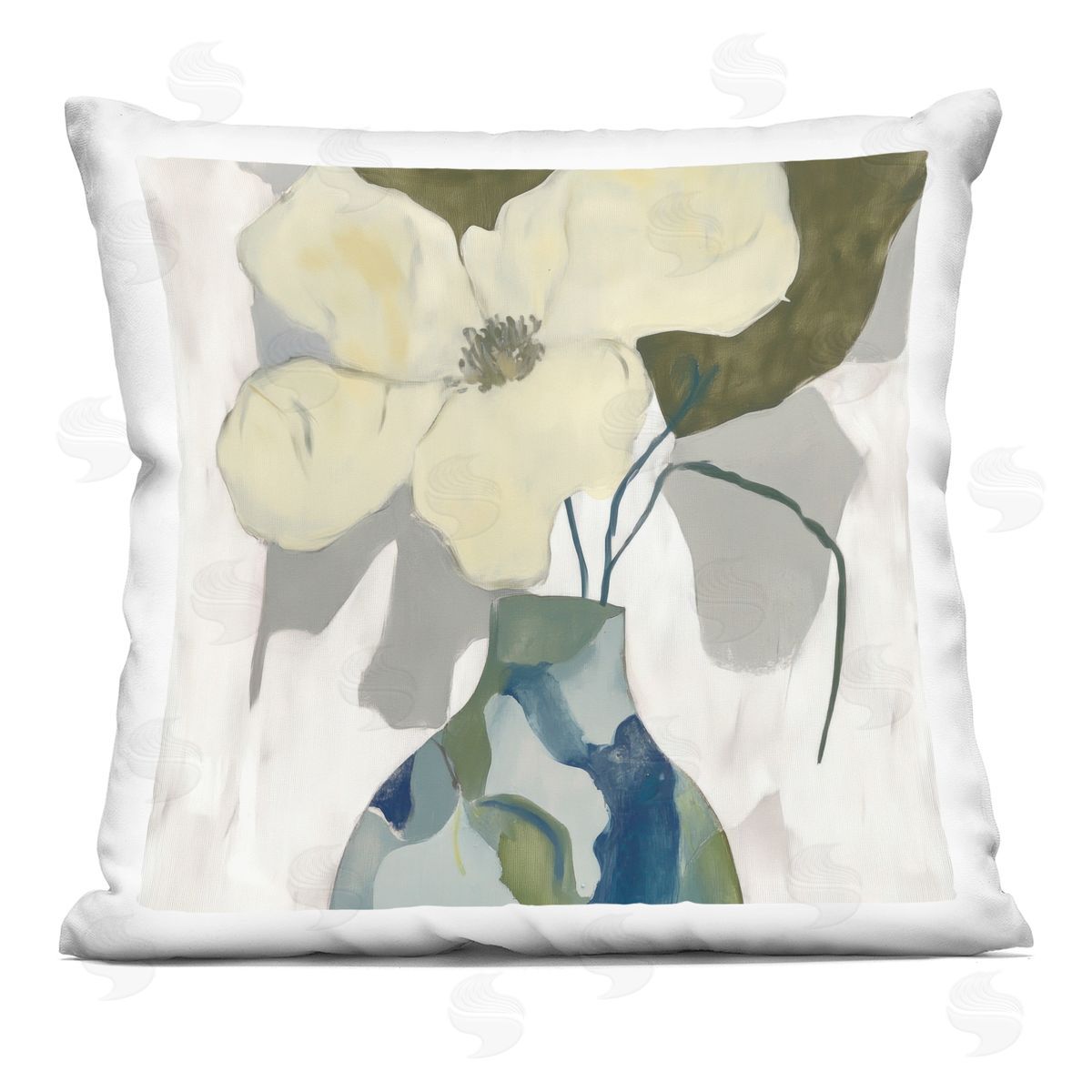 Elara Yasna Boho Modern Petals Plush Polyester Art Print Pillow