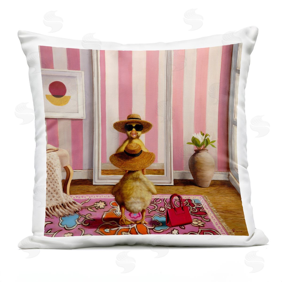 Lucia Heffernan Hello Gorgeous Duckling Plush Polyester Art Print Pillow