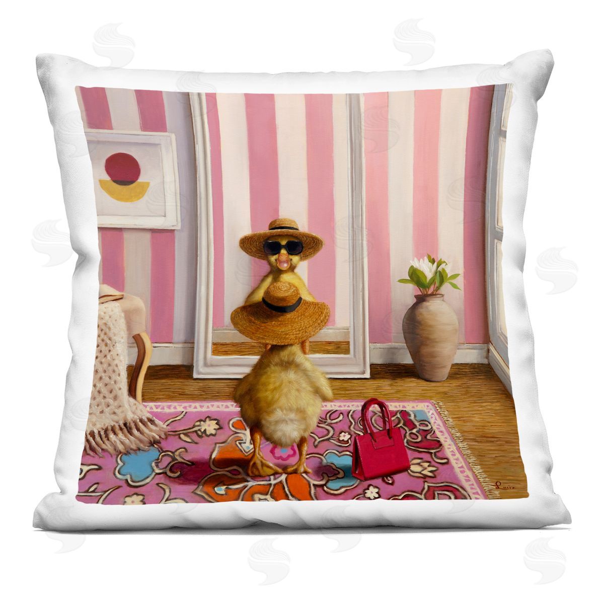 Lucia Heffernan Hello Gorgeous Duckling Plush Polyester Art Print Pillow