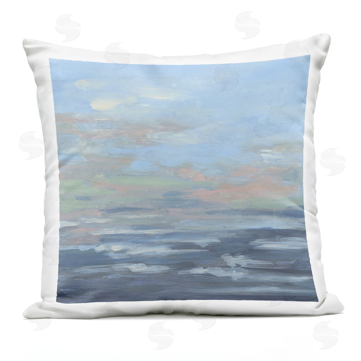 June Erica Vess Expressive Ocean Romance Plush Polyester Art Print Pillow