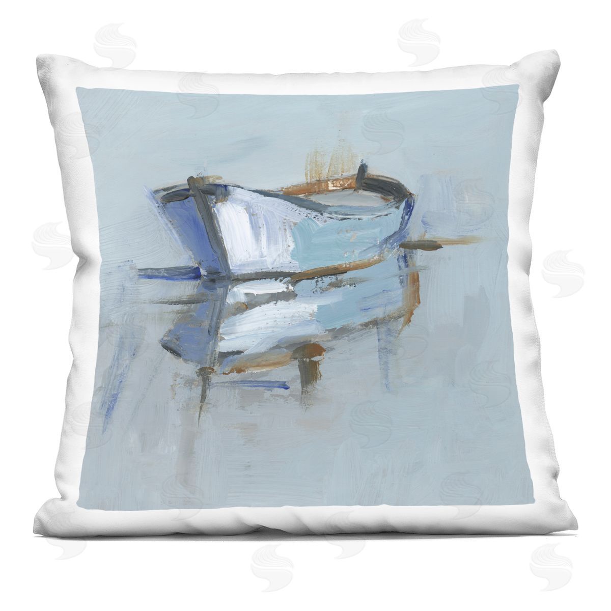 Ethan Harper Expressionist Water Reflection Plush Polyester Art Print Pillow