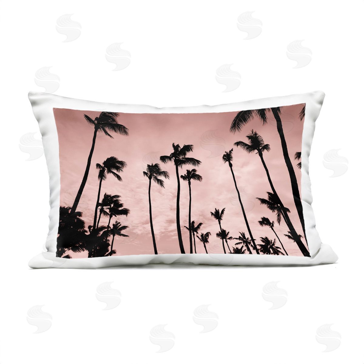 Natalie Carpentieri Evenings Edge Pink Palms Plush Polyester Art Print Pillow
