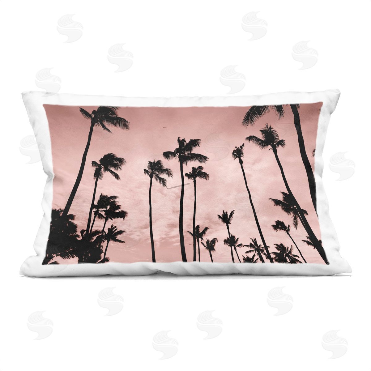 Natalie Carpentieri Evenings Edge Pink Palms Plush Polyester Art Print Pillow