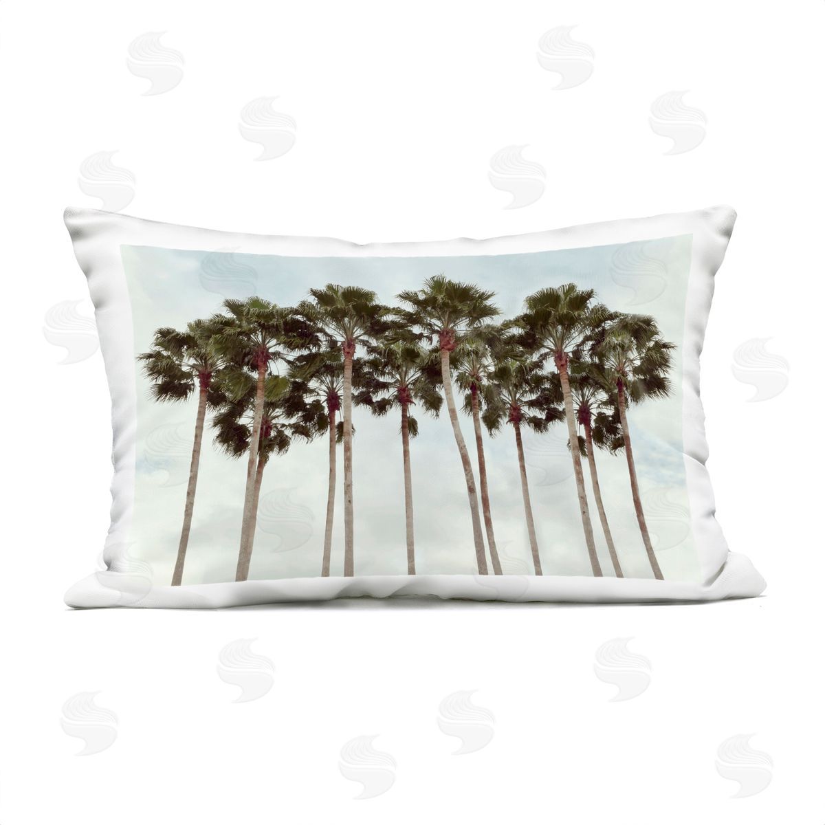 Natalie Carpentieri Surfs Up Beach Palms Plush Polyester Art Print Pillow