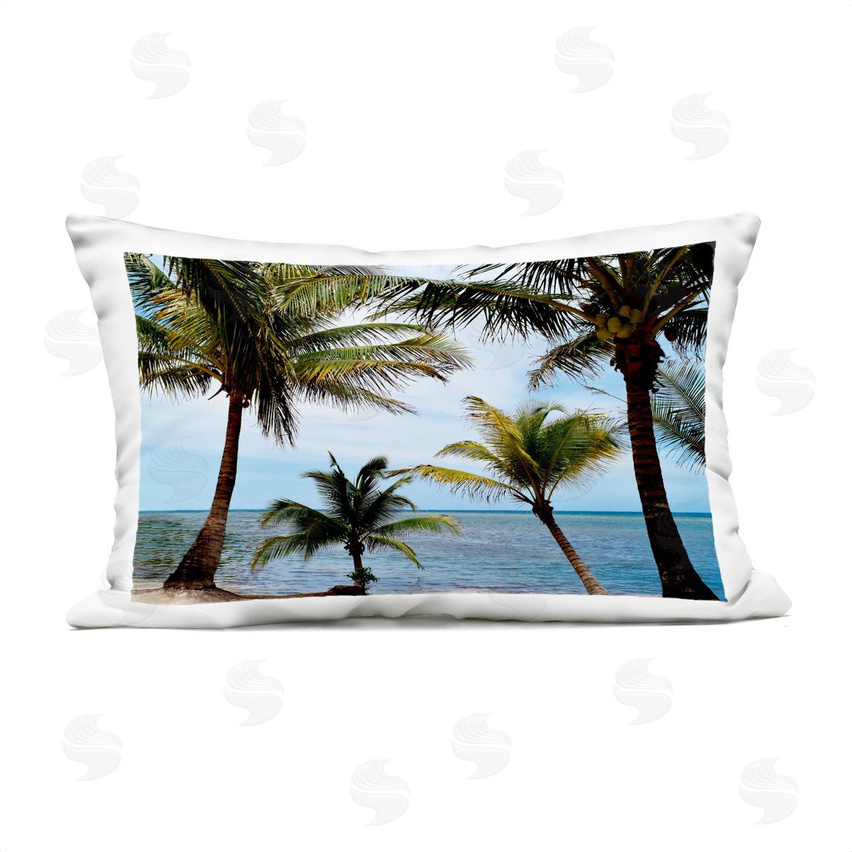 Natalie Carpentieri Honduras Daytime Palms Plush Polyester Art Print Pillow