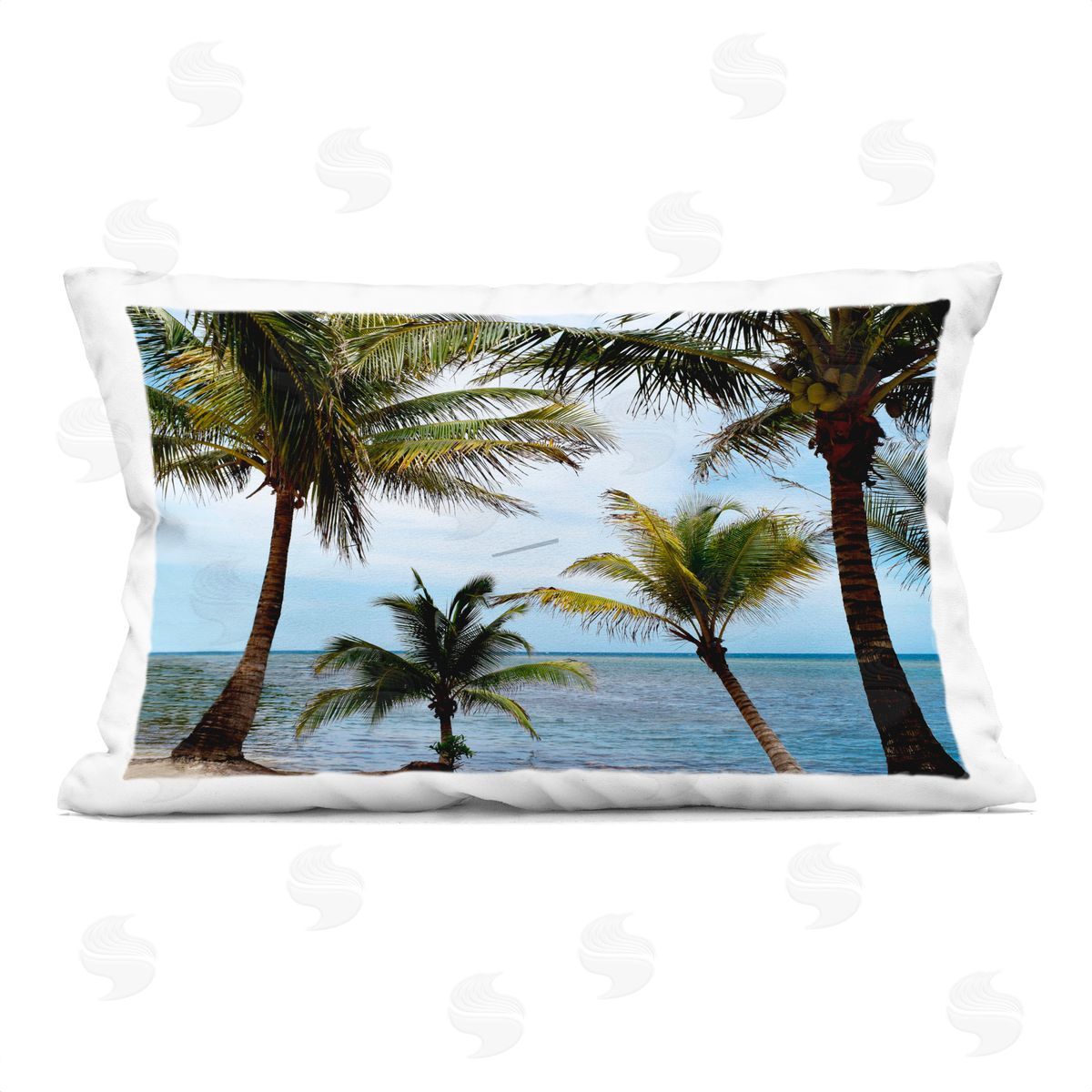 Natalie Carpentieri Honduras Daytime Palms Plush Polyester Art Print Pillow