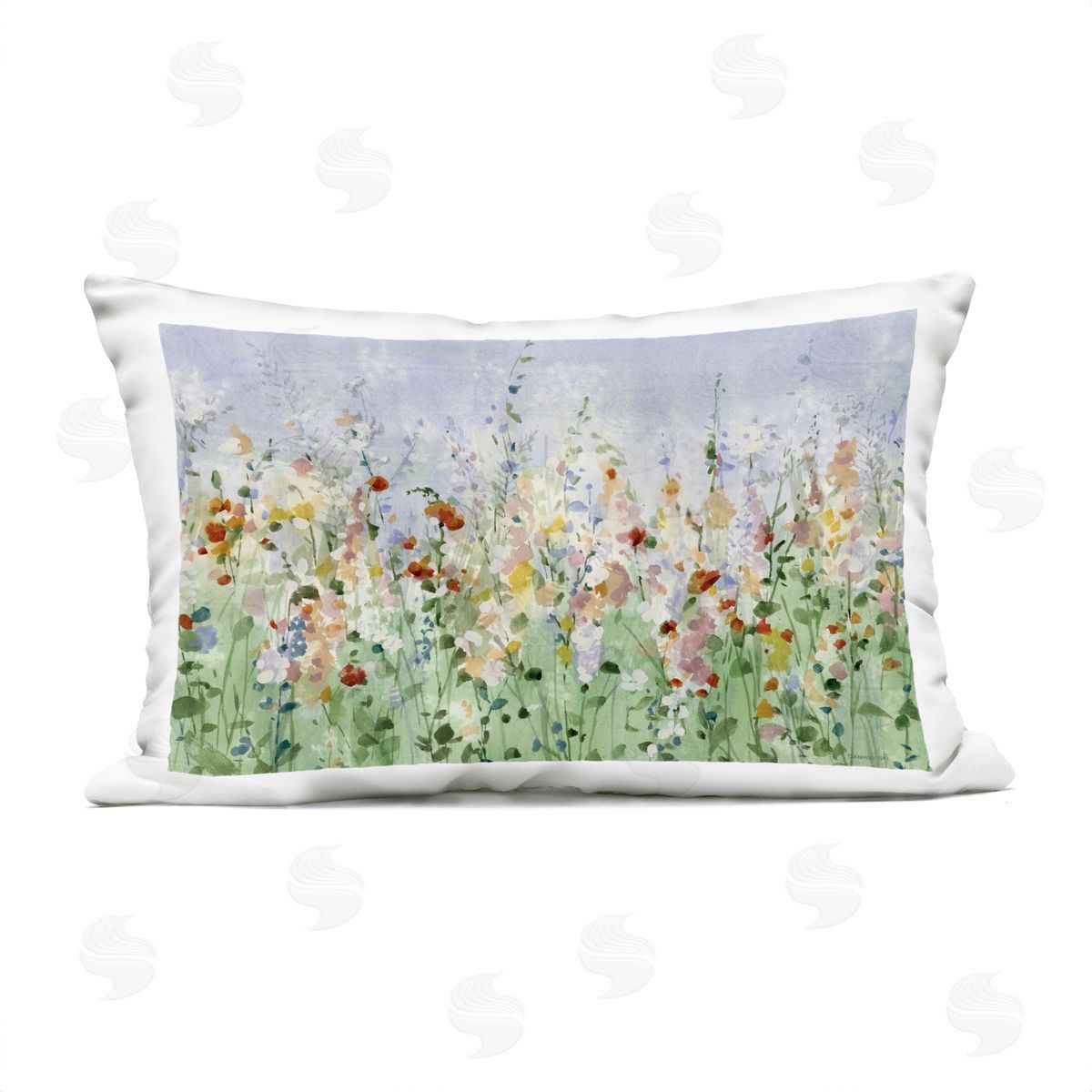 Danhui Nai Wild And Free Meadow Plush Polyester Art Print Pillow