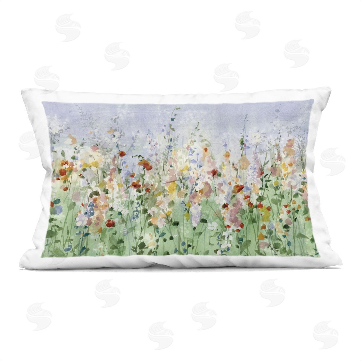 Danhui Nai Wild And Free Meadow Plush Polyester Art Print Pillow