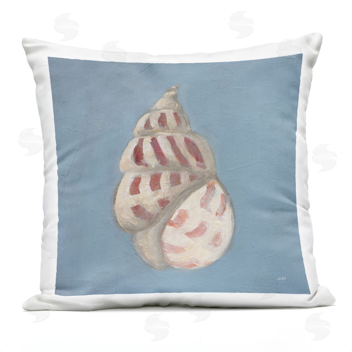 Julia Purinton Soft Sea Cowrie Shell Plush Polyester Art Print Pillow