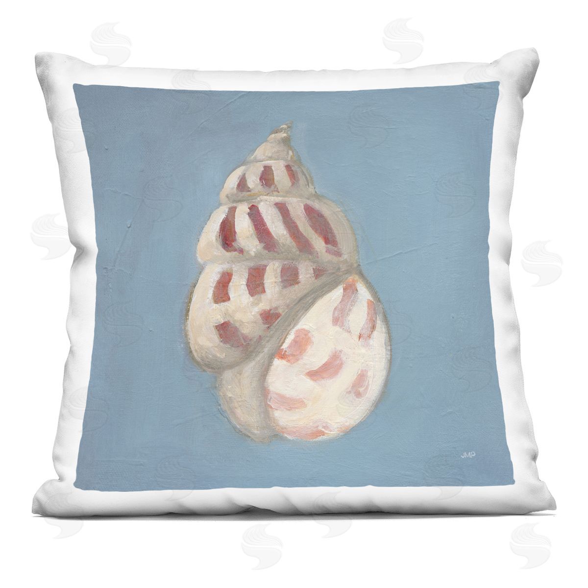 Julia Purinton Soft Sea Cowrie Shell Plush Polyester Art Print Pillow