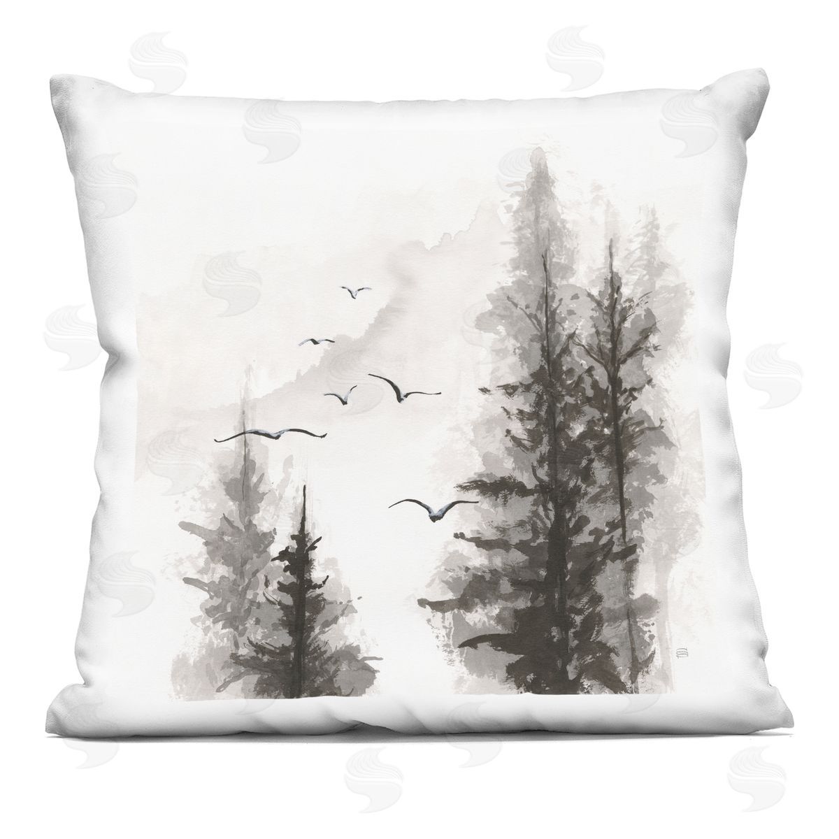 Chris Paschke Free Flight Wilderness Plush Polyester Art Print Pillow