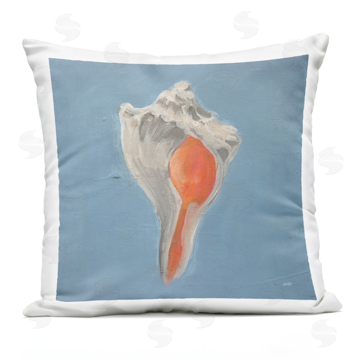 Julia Purinton Soft Sea Conch Shell Plush Polyester Art Print Pillow