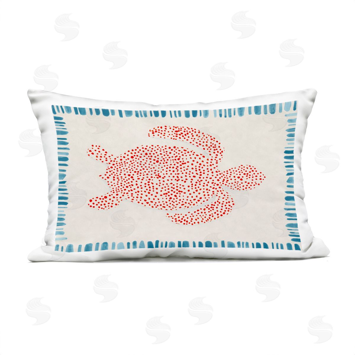 Hannah Dawson Dotted Depths Turtle Outdoor Printed Pillow