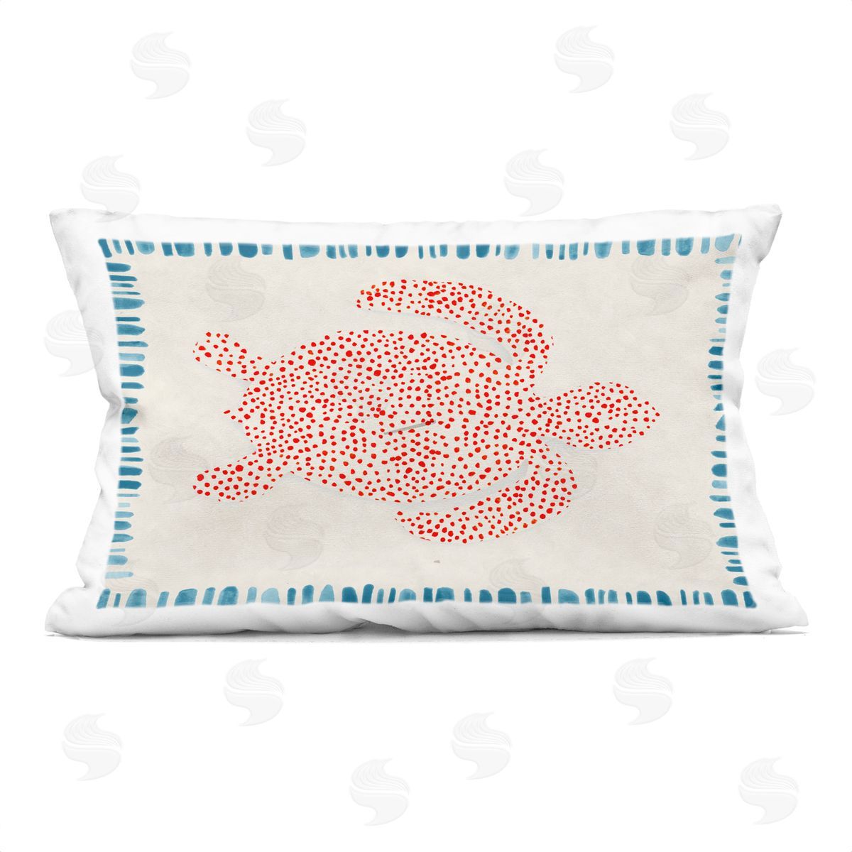 Hannah Dawson Dotted Depths Turtle Indoor Printed Pillow Art