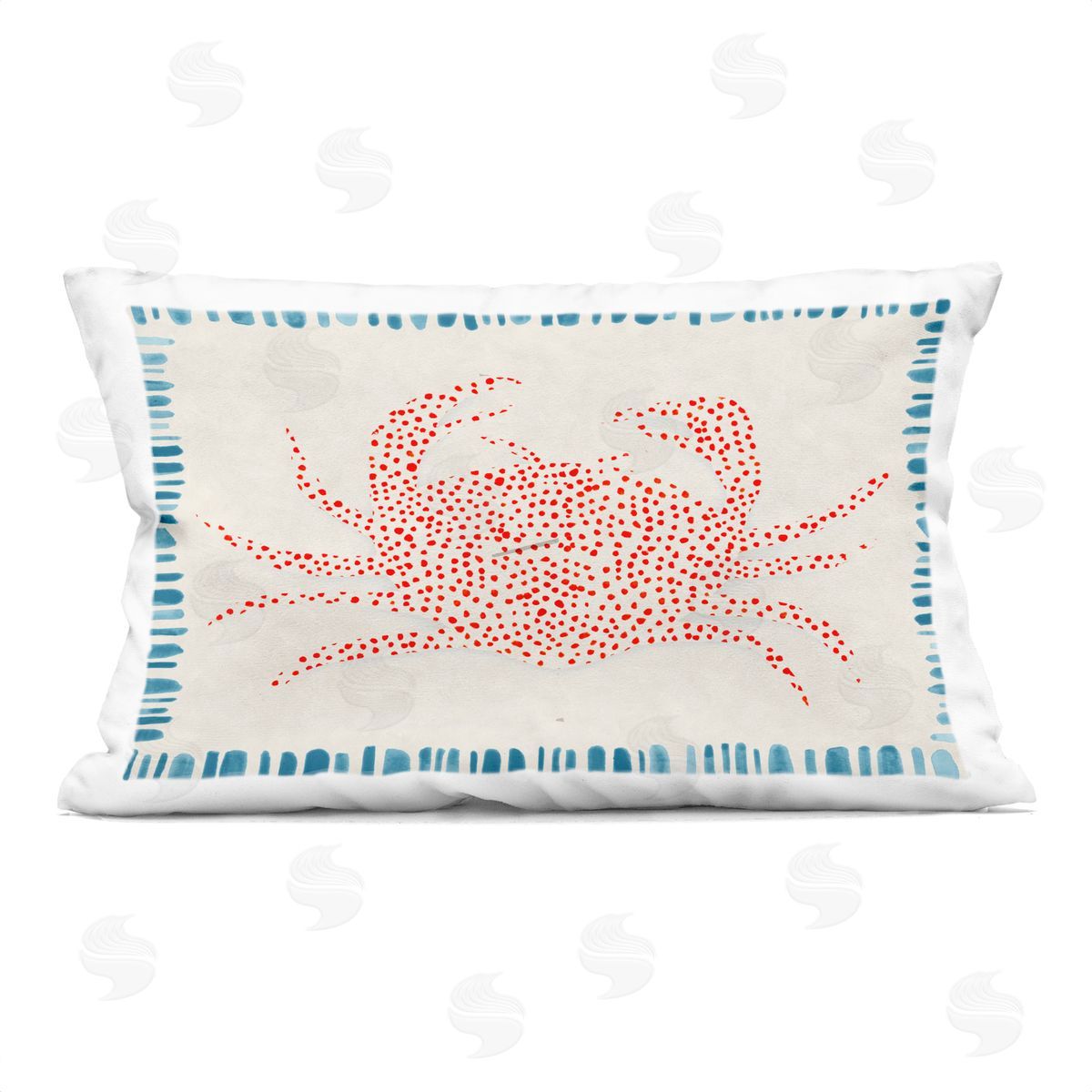 Hannah Dawson Dotted Depths Crab Indoor Printed Pillow Art