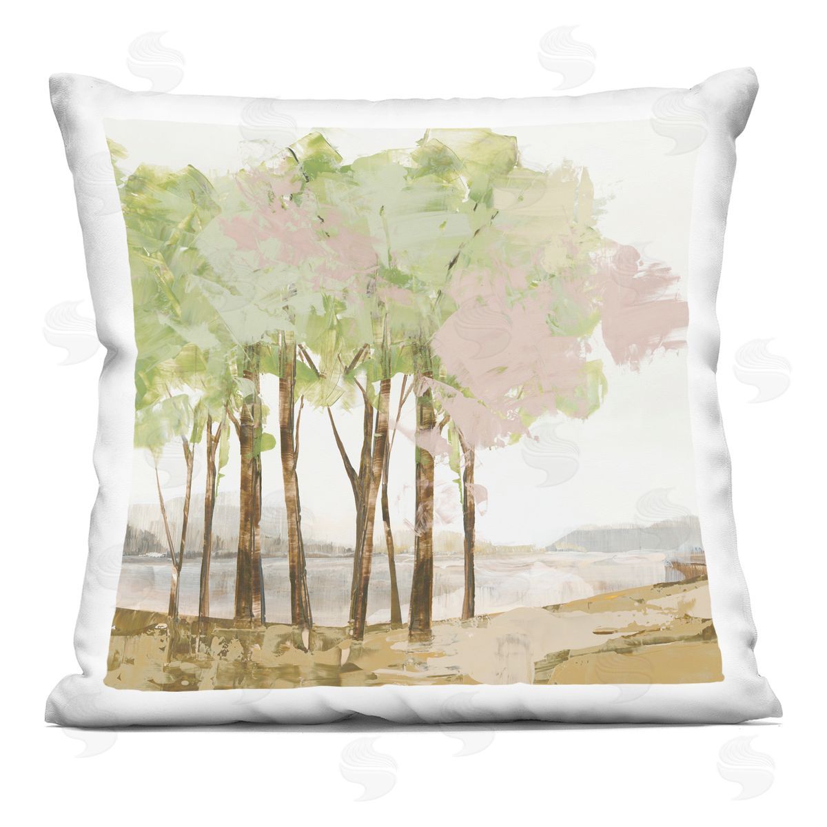 Ian C. Spring Awakening Forest Plush Polyester Art Print Pillow