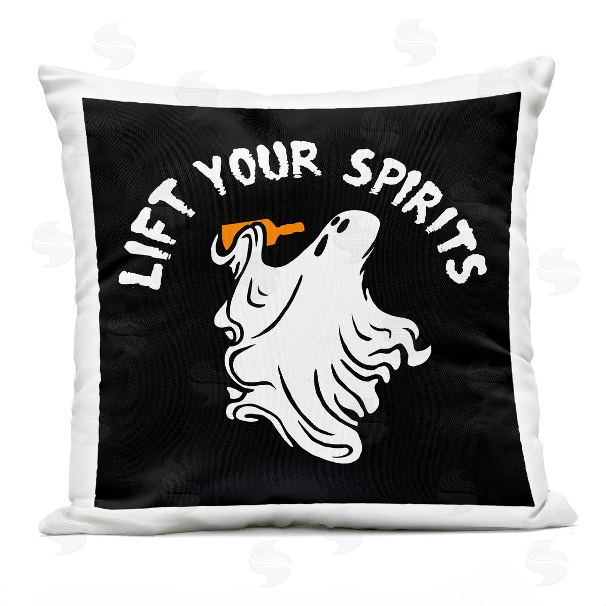 Jedco Brands, Inc. Lift Your Spirits Ghost Plush Polyester Art Print Pillow