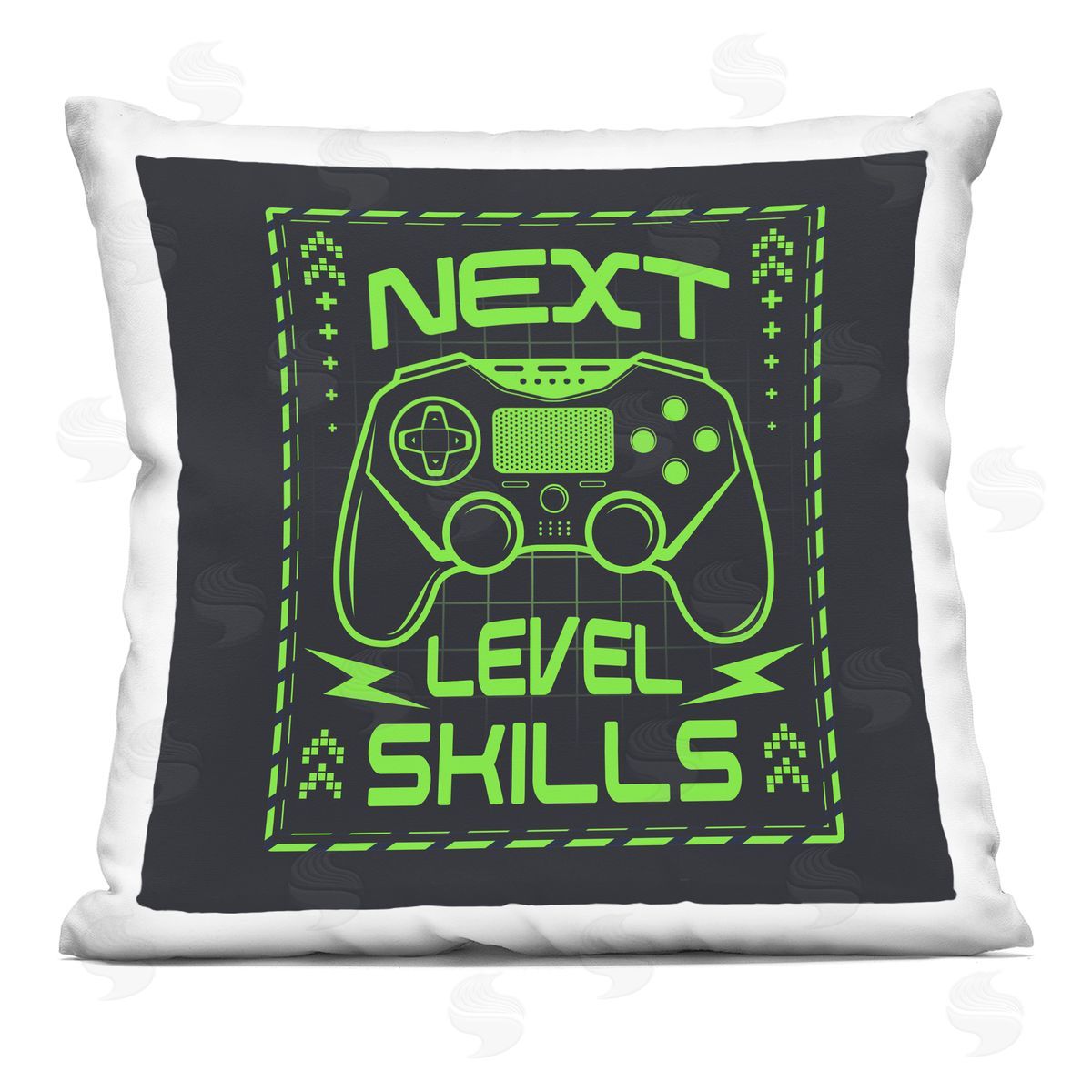 Jedco Brands, Inc. Next Level Skills Lime Green Plush Polyester Art Print Pillow