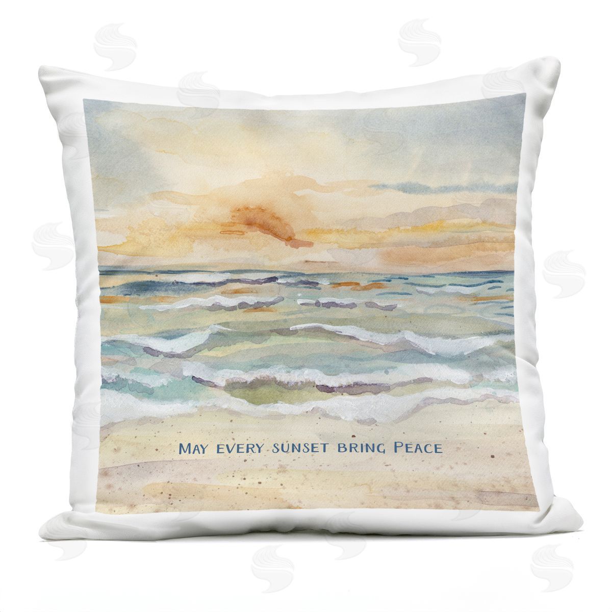 Audrey Jeanne Roberts May Every Sunset Bring Peace Plush Polyester Art Print Pillow