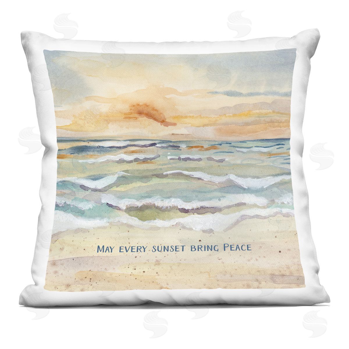 Audrey Jeanne Roberts May Every Sunset Bring Peace Plush Polyester Art Print Pillow