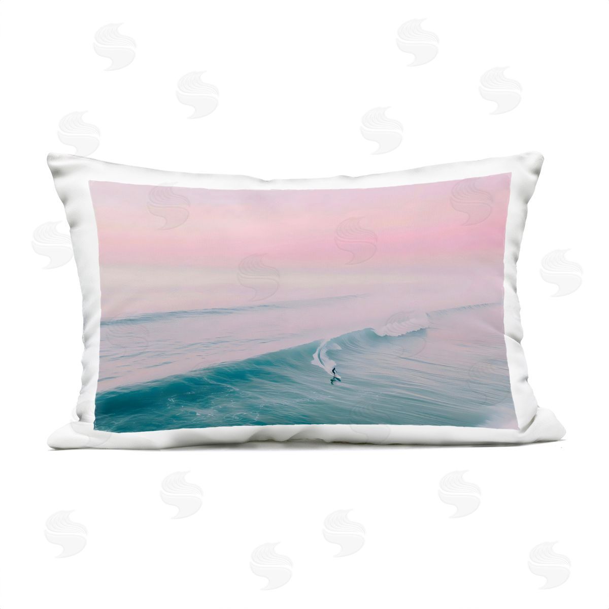 LSR Design Studio Pink Surf Pastel Sunset Outdoor Printed Pillow